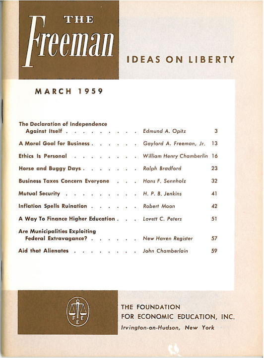 Freeman Article The Freeman: March 1959 Volume 9, 1959 - The Freeman