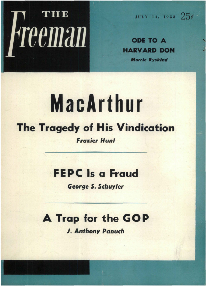 Freeman Article The Freeman: July 1952 Volume 2a, 1952 - The Freeman
